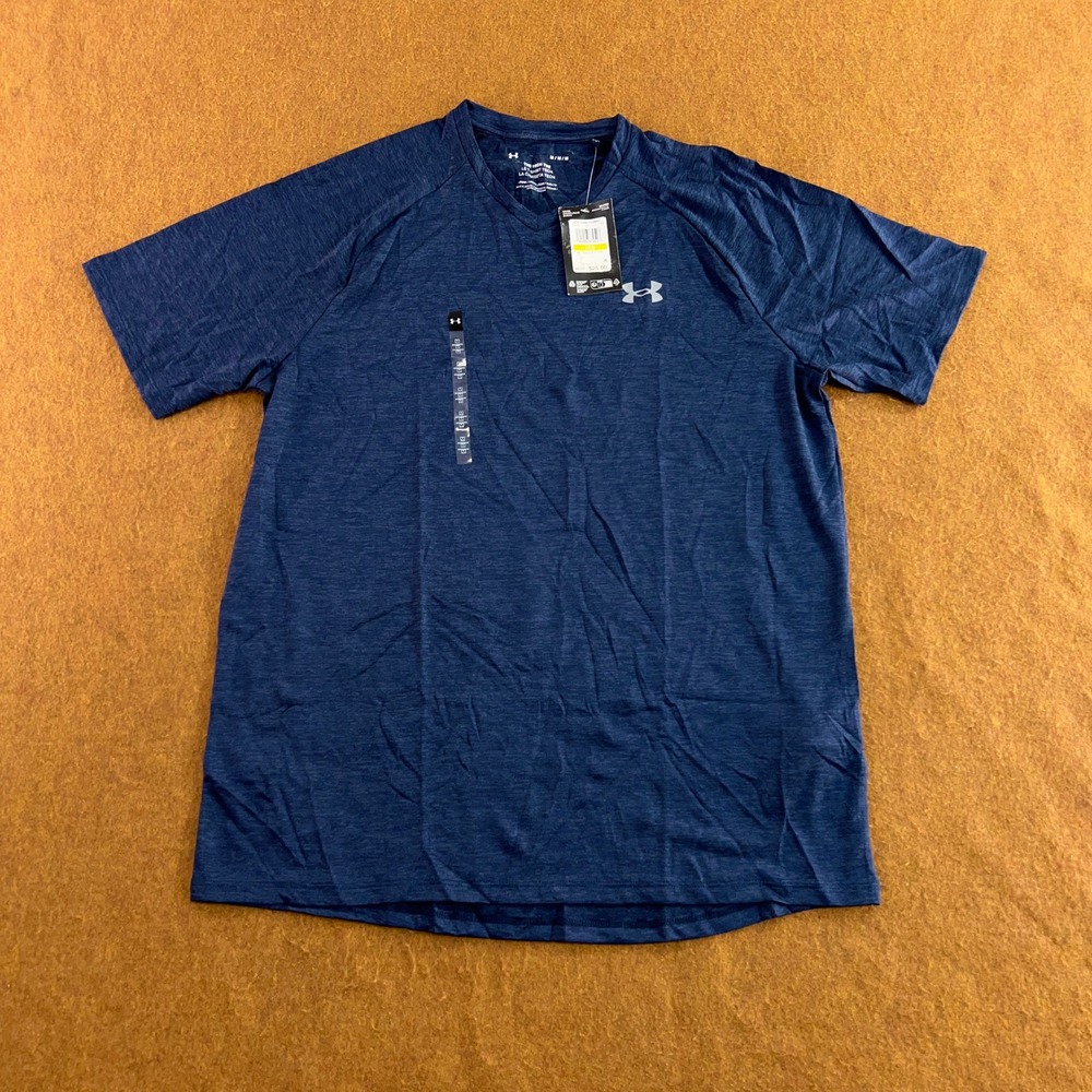 Under Armour Mens Medium Blue UA Tech 2.0 V-Neck T-Shirt NWT